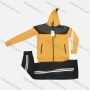 Wholesale Kid's Casual Striped Colorblock Long Sleeve Zipper Hoodie & Elastic Waist Ankle Length Jogger 2 Piece Set preview