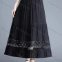 Wholesale Women's Casual Elastic Waist Hollo Out Embroidered Plain Skirt preview