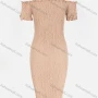 Wholesale Women's Elegant Plain Off Shoulder Ruffle Sleeve Midi Cami Dress preview