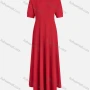 Wholesale Women's Casual One Shoulder Short Sleeve Pleated Maxi Dress preview