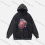 Wholesale Men's Fashion 100%Cotton Graphic Distressed Long Sleeve Hoodie Pullover Sweatshirt SML15# preview