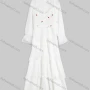 Wholesale Women's Casual Mesh Ruffle Neck Poet Sleeve Floral Embroidered Layered Hem Maxi Dress preview