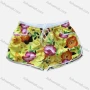 Wholesale Women's Vacation Contrast Floral Print Drawstring Beach Shorts preview