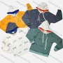 Wholesale Men's Casual Letter Print 100% Cotton Drawstring Long Sleeve Hoodie preview