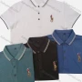 Wholesale Men's Casual Short Sleeve Embroidery Label Button Front Polo Shirts preview