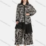 Wholesale Women's Casual Collared Long Sleeve Button Down Geo Print Shirt 2-piece Set preview