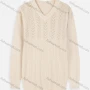 Wholesale Women's Casual V Neck Long Sleeve Rhinestones Cable Knit Plain Sweater preview