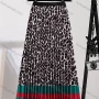Wholesale Women's Leopard Elastic Waist High Waist Ruched Maxi Skirt preview