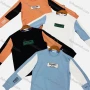 Wholesale Men's Casual Crew Neck Long Sleeve Colorblock Letter Print Sweatshirts preview