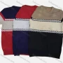 Wholesale Boy's Casual Striped Colorblock Vintage Round Neck Long Sleeve Sweater preview
