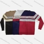 Wholesale Boy's Casual Striped Letter Print Colorblock Vintage Round Neck Long Sleeve Sweater preview
