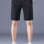 Wholesale Men's Casual Drawstring Double Pockets Back Plain Bermuda Shorts preview