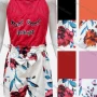 Wholesale Girls Casual Letter Print Square Neck Cami Top & Elastic Waist Floral Print Shorts Sets preview