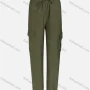 Wholesale Women's Casual Plain Multiple Pockets Drawstring Elastic Waist Ankle Length Joggers 2911# preview