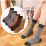 Wholesale Women's Casual Allover Print Colorblock Cushioned Stocking Crew Socks preview