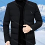 Wholesale Men's Casual Plain Slim Warm Zip Pockets Puffer Coat preview