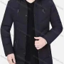 Wholesale Men's Casual Plain Warm Detachable Hood Snap Buttons Puffer Coat preview