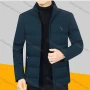 Wholesale Men's Casual Plain Warm Zipper Pockets Puffer Coat preview