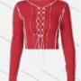 Wholesale Women's Sexy Plain Lace Up Long Sleeve Blouse preview