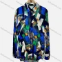 Wholesale Women's Vintage Long Sleeve Abstract Print Button Down Shirts preview