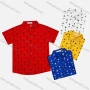 Wholesale Boy's Casual Allover Print Short Sleeve Shirt preview