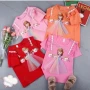 Wholesale Girl's Casual Cartoon Graphic Ruffle Trim Round Neck Short Sleeve Tee preview