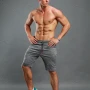 Wholesale Men's Athletic Workout Elastic Waist Zipper Pockets Shorts K603# preview