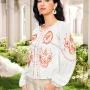 Wholesale Women's Casual Vintage Embroidery Round Neck Long Sleeve Blouse preview