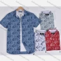 Wholesale Men's Casual Collared Short Sleeve Button Down Tropical Print Shirt preview