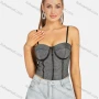 Wholesale Women's Sexy Striped Spaghetti Strap Crop Cami Top preview