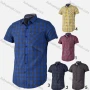 Wholesale Men's Casual Collared Short Sleeve Button Down Plaid Print Shirt preview