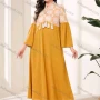 Wholesale Women's Elegant Vintage Splicing Floral Print Notched Neck Long Sleeve Tassel Ruffle Hem Maxi Dress preview