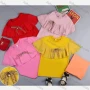Wholesale Girls Casual Bow Tie Round Neck Ruffle Trim Short Sleeve Tee preview