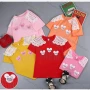 Wholesale Girls Casual Labeled Round Neck Rhinestone Scalloped Trim Short Sleeve Tee preview