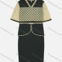Wholesale Women's Elegant Short Sleeve Blouse With Knee Length Pencil Skirt 2 Piece Set preview