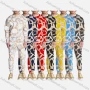 Wholesale Men's Fashion Crew Neck Long Sleeve Chain Graphic Pullover Sweatshirts&Sweatpants 2 Piece Sets preview