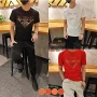 Wholesale Men's Casual Round Neck Short Sleeve Sequin Letter Print T-Shirt preview