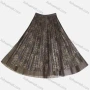 Wholesale Women's Summer Leopard Mesh Pleated Maxi Skirt preview