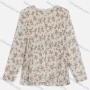 Wholesale Women's Casual Floral Print Round Neck Long Sleeve Blouse preview