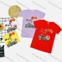 Wholesale Girl's Casual Floral Print Round Neck Short Sleeve Tee preview