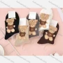 Wholesale Women's Casual Bear Print Cushioned Stocking Medium Crew Socks(Pack Of 10) preview