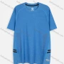 Wholesale Men's Athletic Workout Sporty Breathable Short Sleeve Side Striped Print T-shirt H829# preview