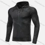 Wholesale Men's Athletic Workout Splicing Drawstring Long Sleeve Hoodie 723# preview