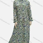 Wholesale Women's Casual Lapel Collar Ditsy Floral Button Front Ruched Maxi Dress	 preview