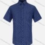 Wholesale Men's Business Collared Short Sleeve Button Down Polka Dot Print Shirts preview