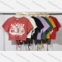 Wholesale Women's Casual Crew Neck Short Sleeve Criss Cross Drawstring Crop Top preview
