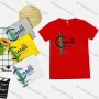 Wholesale Boy's Casual Pattern & Letter Print Round Neck Short Sleeve Tee preview