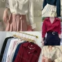 Wholesale Women's Casual V Neck Long Sleeve Plain Blouse preview