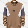 Wholesale Men's Casual Splicing Coloblock Round Neck Long Sleeve Sweatshirt preview