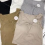 Wholesale Women's Casual Plain Notched Neck Ruched Crop Tank Top preview